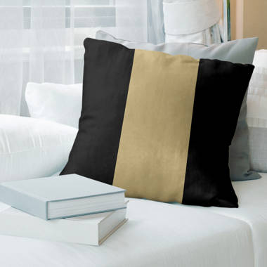 Black and discount gold bed pillows